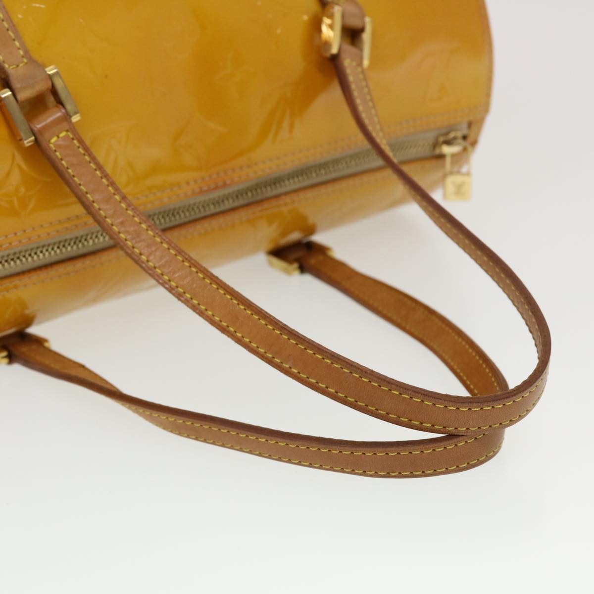 LOUIS VUITTON Monogram Vernis Bedford Hand Bag Beige M91006 LV hk704