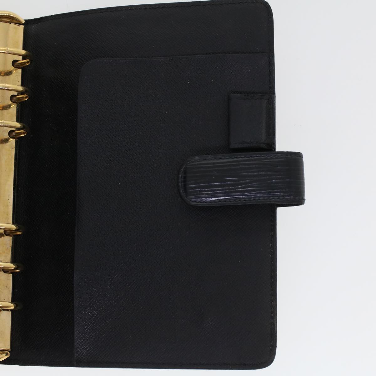 LOUIS VUITTON Epi Agenda MM Day Planner Cover Black R20042 LV hk711