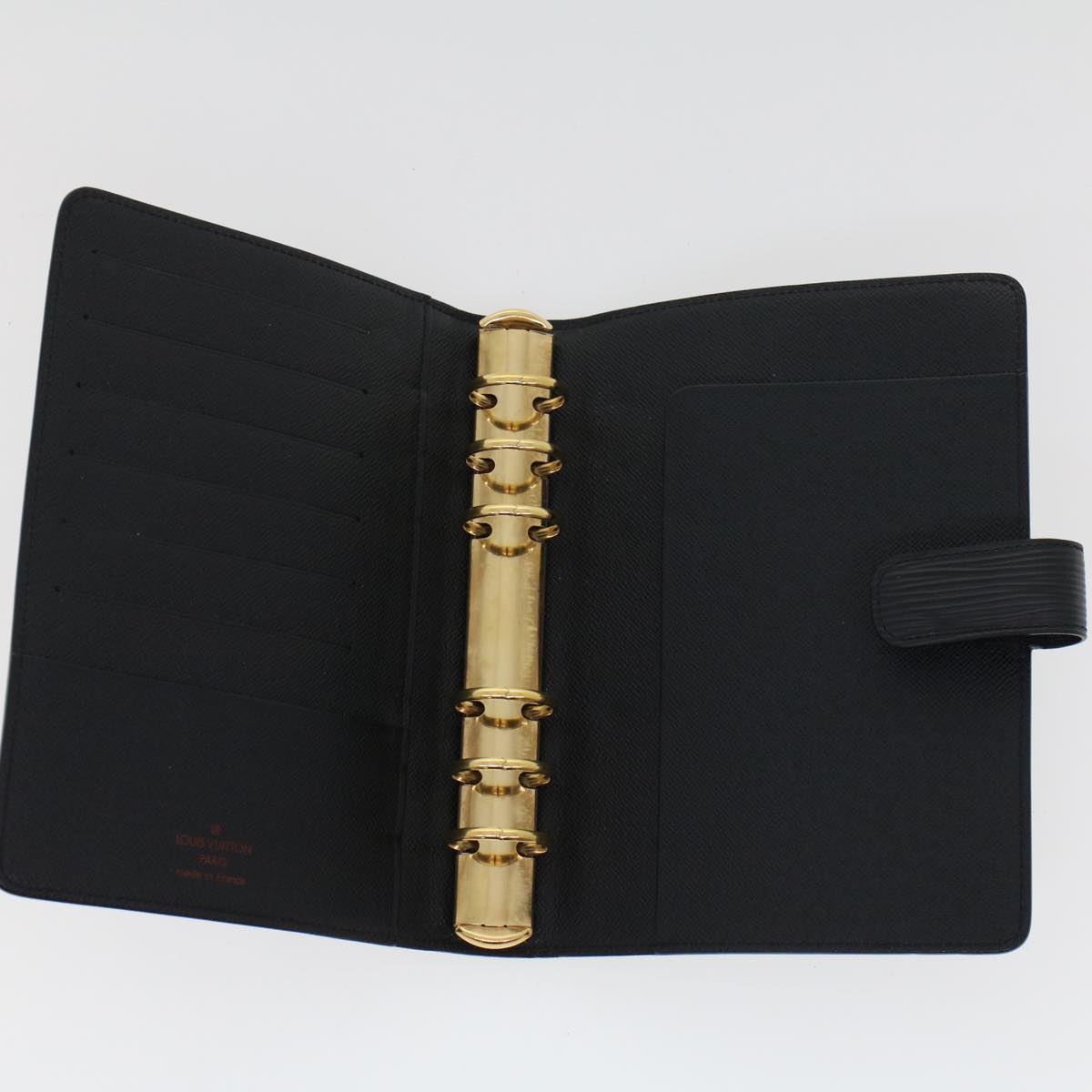LOUIS VUITTON Epi Agenda MM Day Planner Cover Black R20042 LV hk713