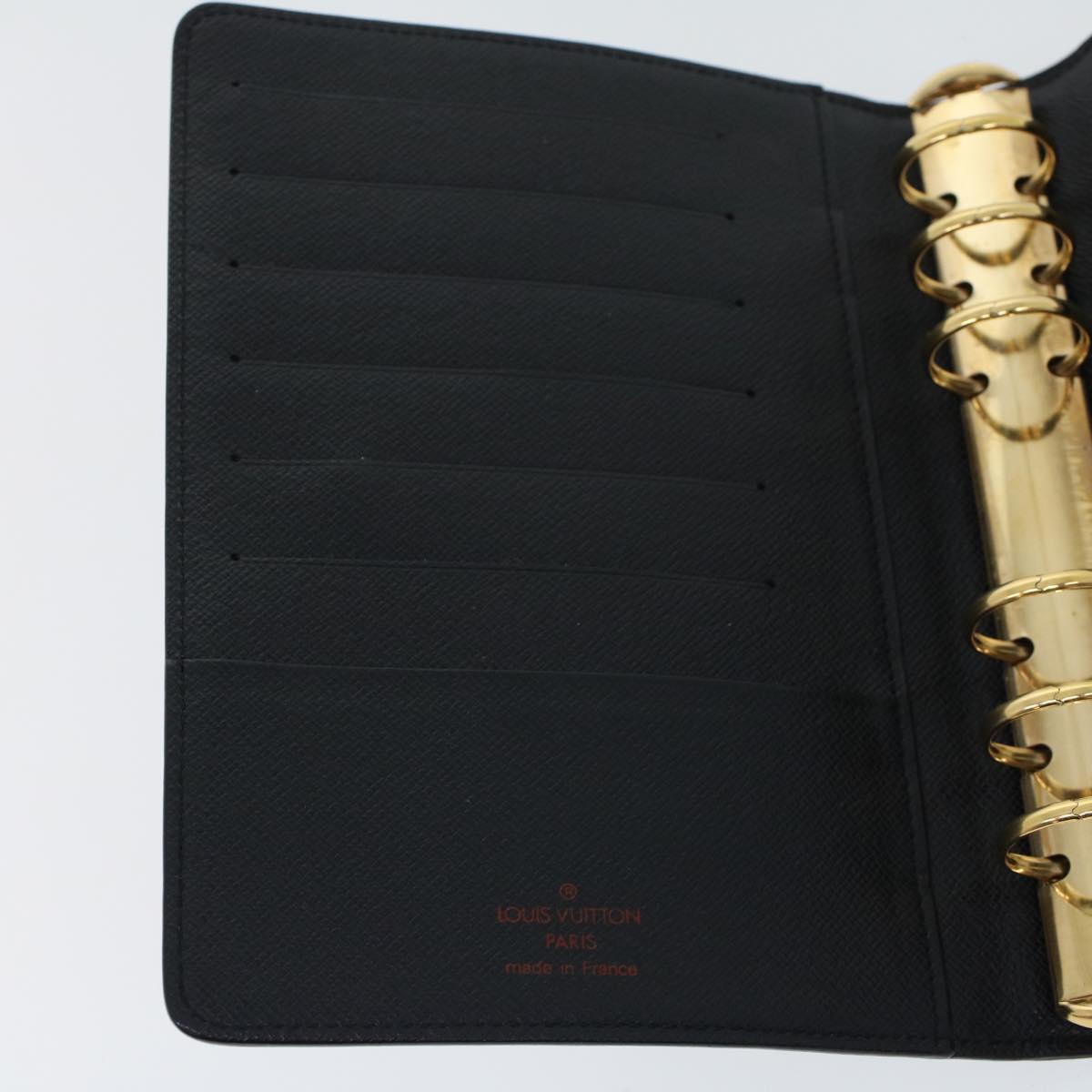 LOUIS VUITTON Epi Agenda MM Day Planner Cover Black R20042 LV hk713