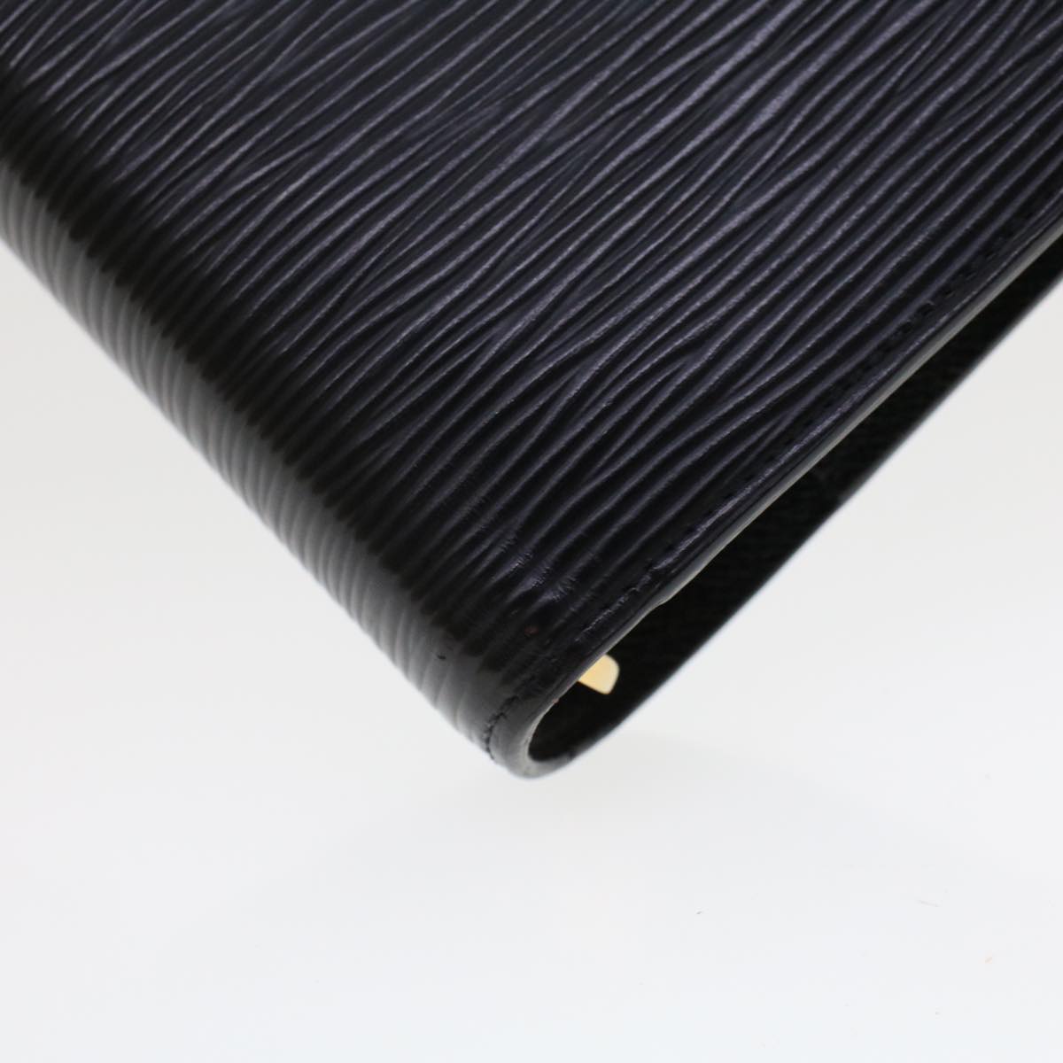 LOUIS VUITTON Epi Agenda MM Day Planner Cover Black R20042 LV hk713