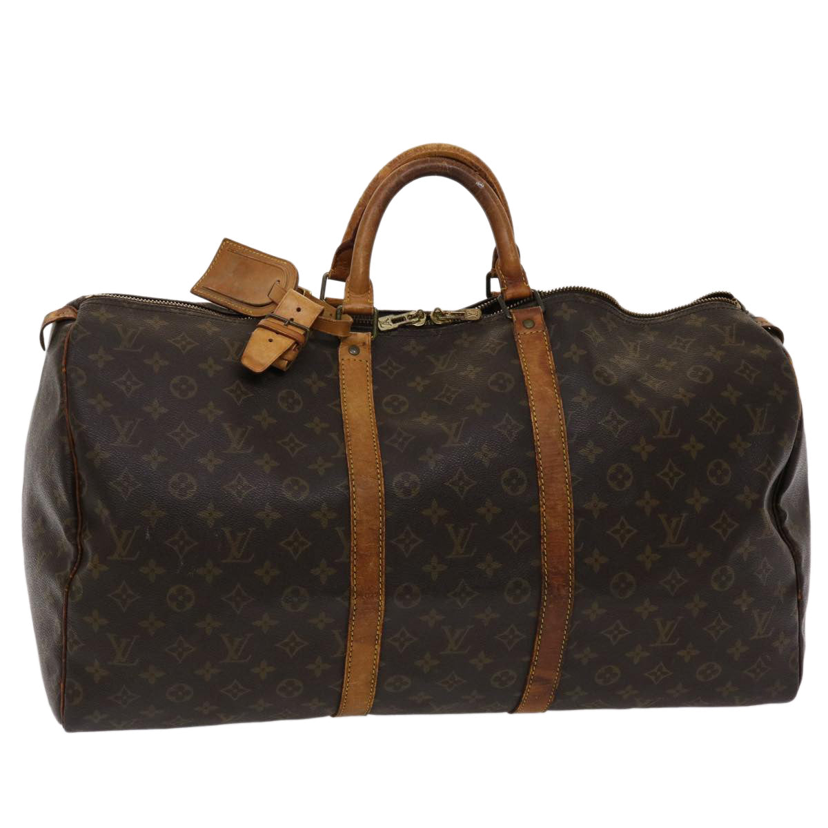 LOUIS VUITTON Monogram Keepall 55 Boston Bag M41424 LV hk734