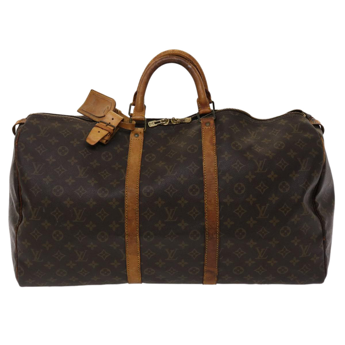 LOUIS VUITTON Monogram Keepall 55 Boston Bag M41424 LV hk734