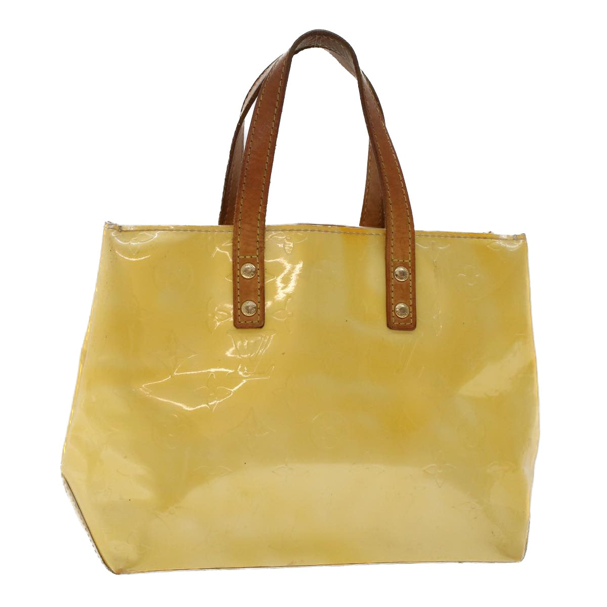 LOUIS VUITTON Monogram Vernis Reade PM Hand Bag Perle M91336 LV hk740