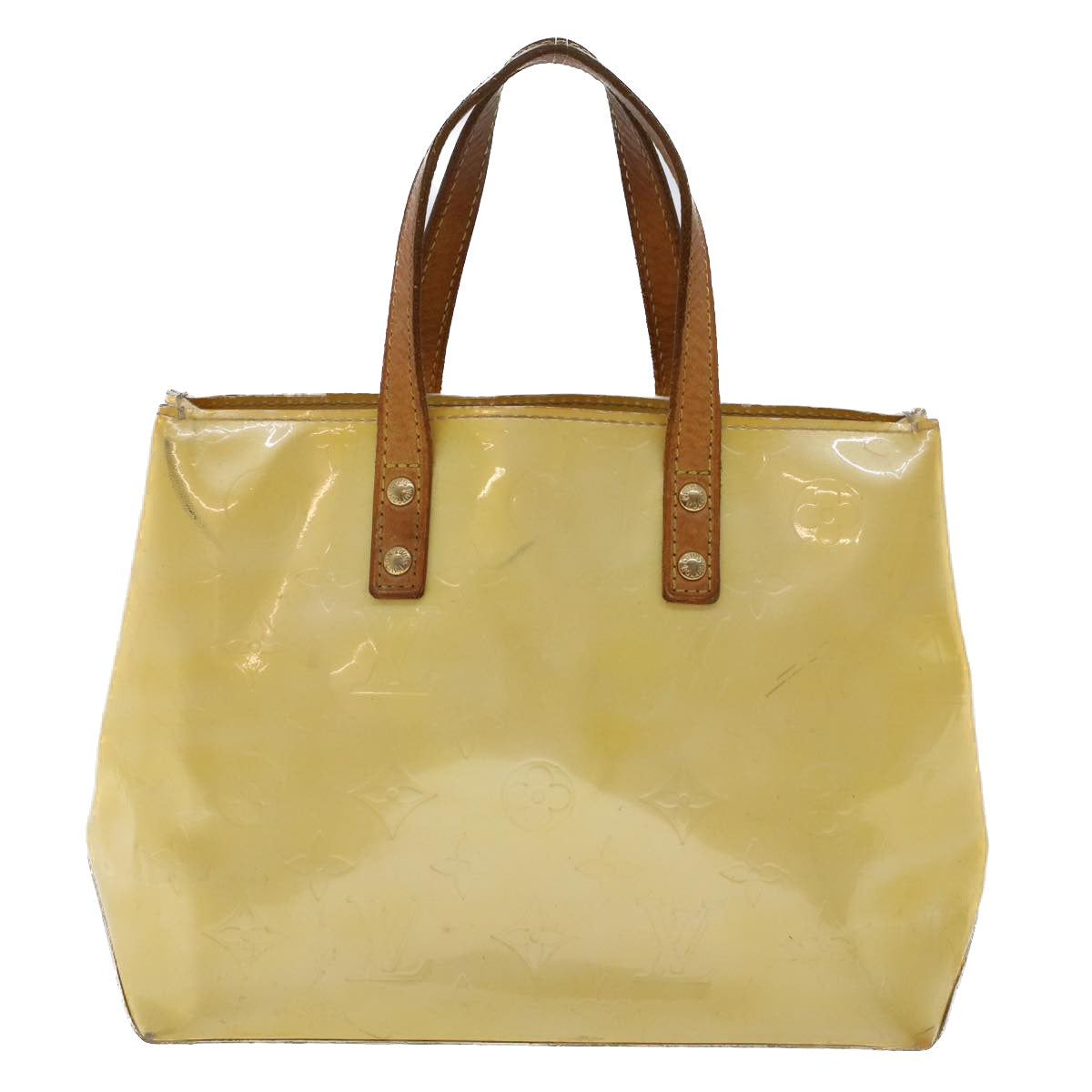 LOUIS VUITTON Monogram Vernis Reade PM Hand Bag Perle M91336 LV hk740