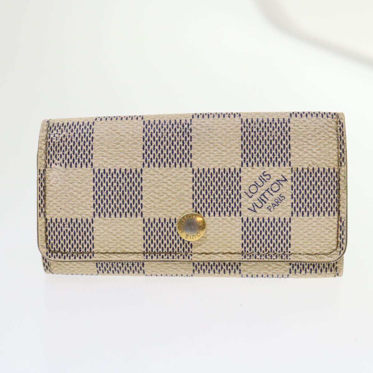LOUIS VUITTON Monogram Multicolor Damier Azur Key Case Wallet 5Set LV hk755