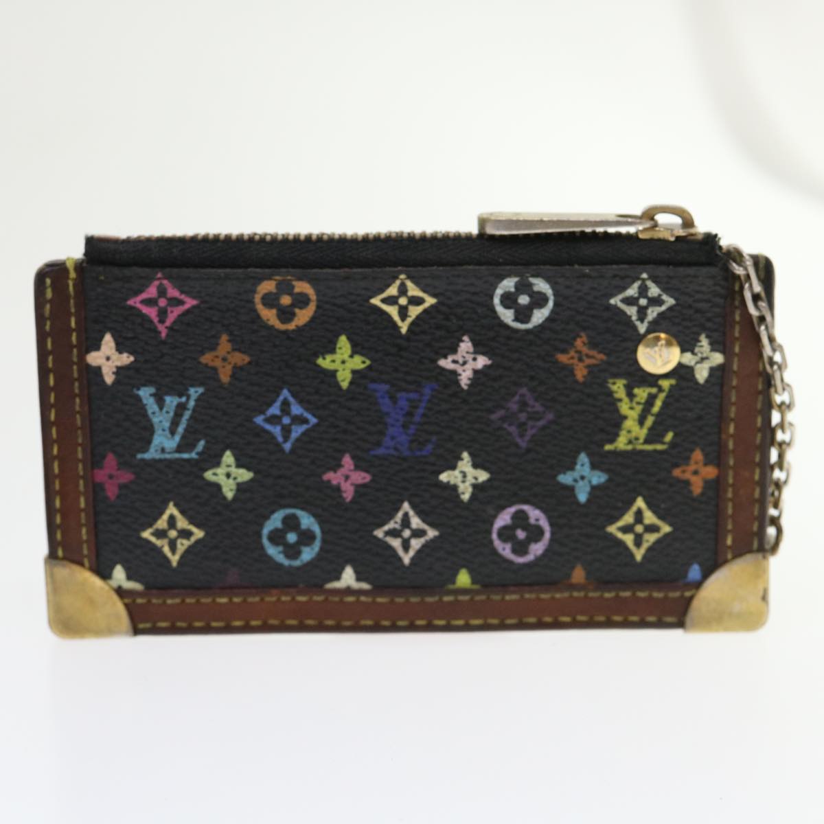 LOUIS VUITTON Monogram Multicolor Damier Azur Key Case Wallet 5Set LV hk755