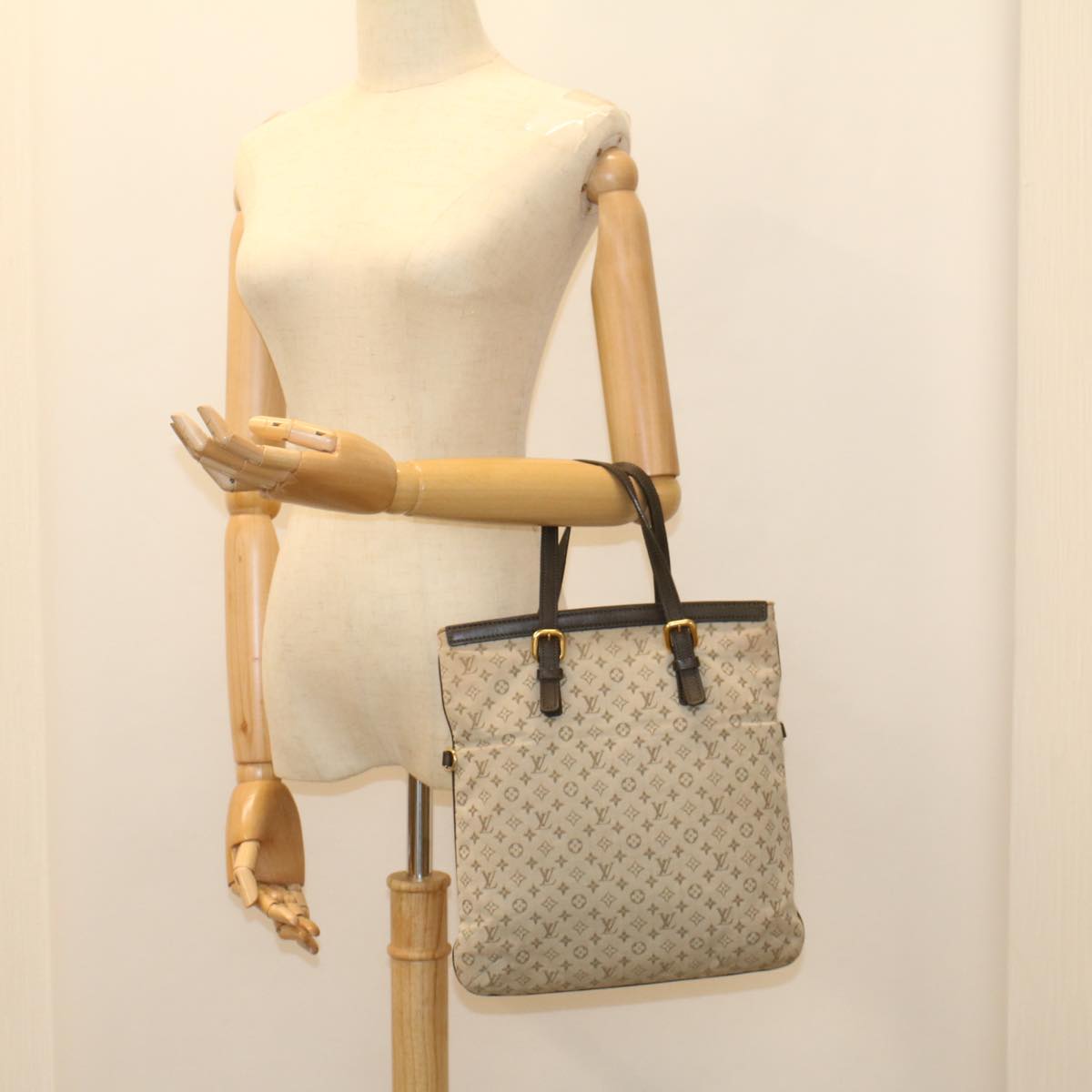LOUIS VUITTON Monogram Mini Françoise Hand Bag 2way Khaki M92209 LV hk863