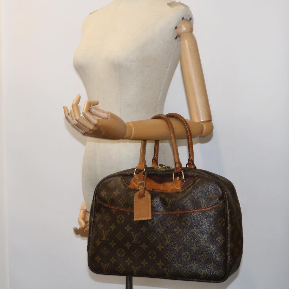 LOUIS VUITTON Monogram Deauville Hand Bag M47270 LV hk864