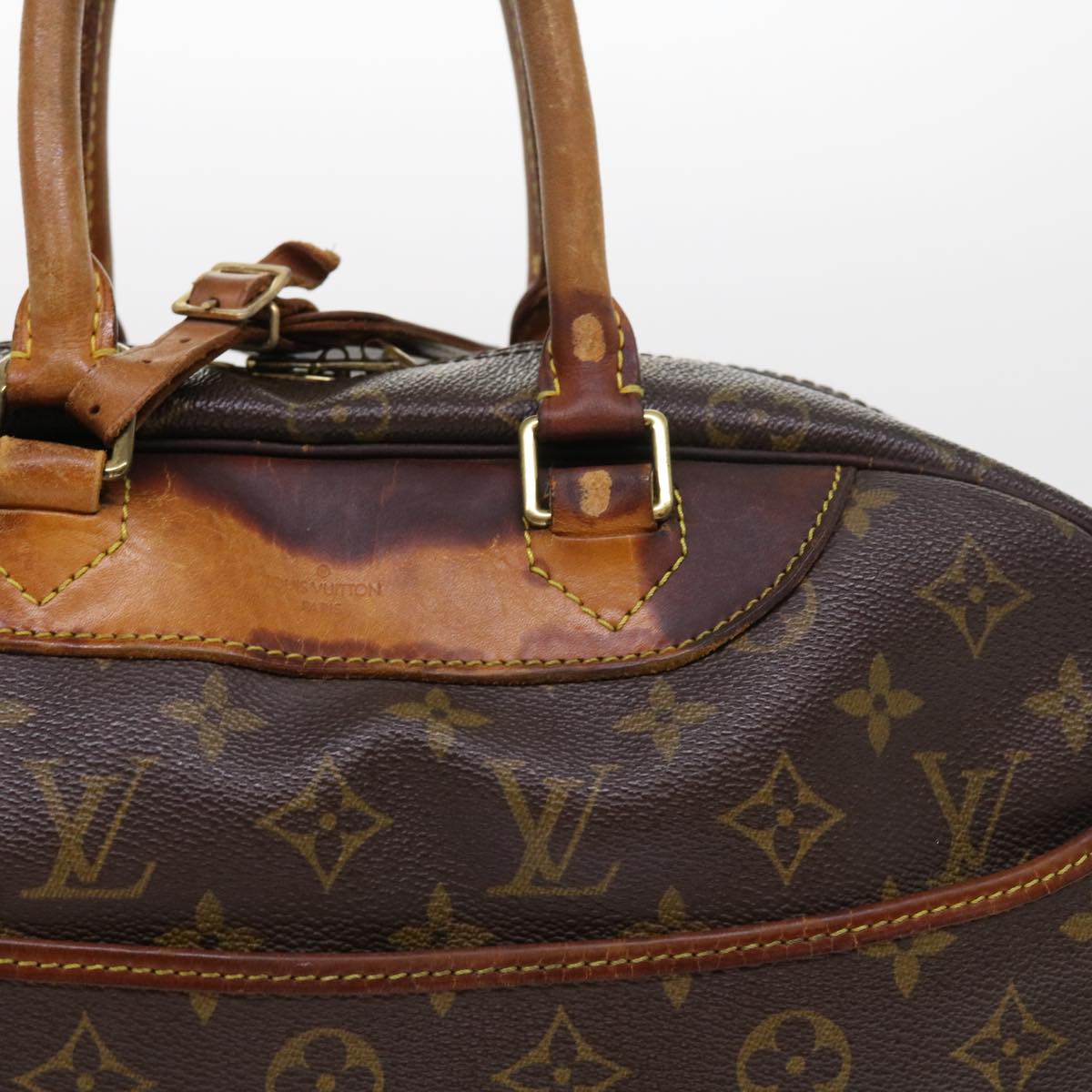LOUIS VUITTON Monogram Deauville Hand Bag M47270 LV hk864