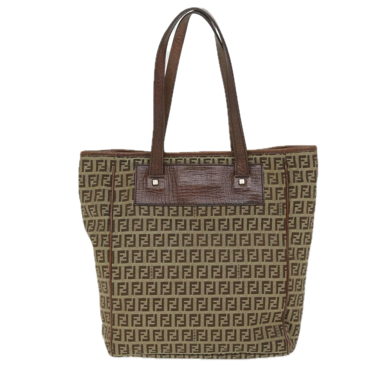 Luxury FendiZucchino Canvas Tote Bag Beigehk887