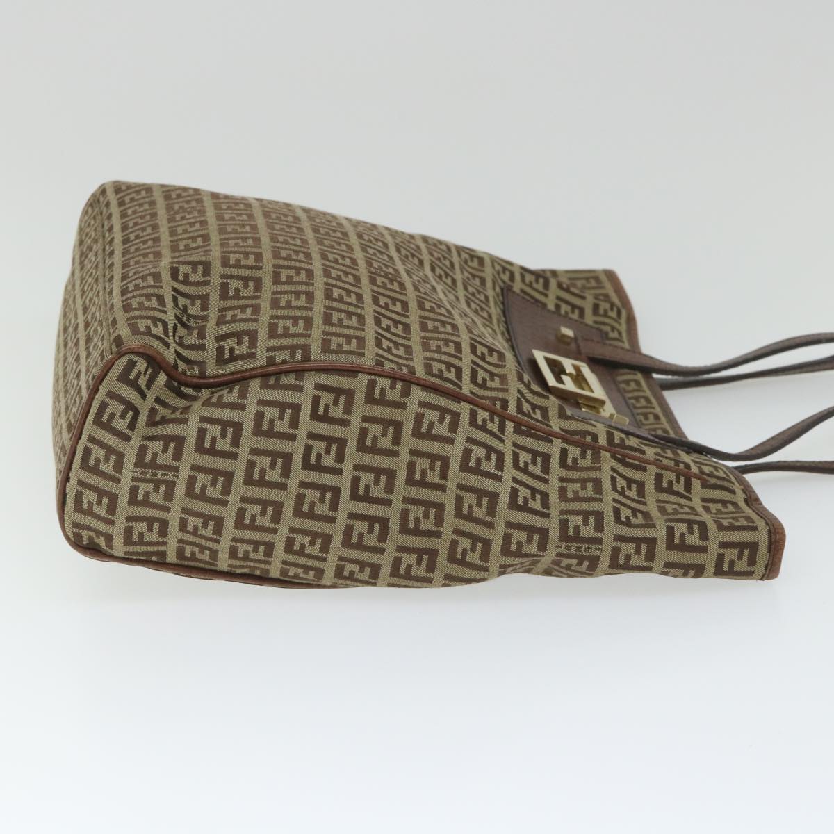Luxury FendiZucchino Canvas Tote Bag Beigehk887