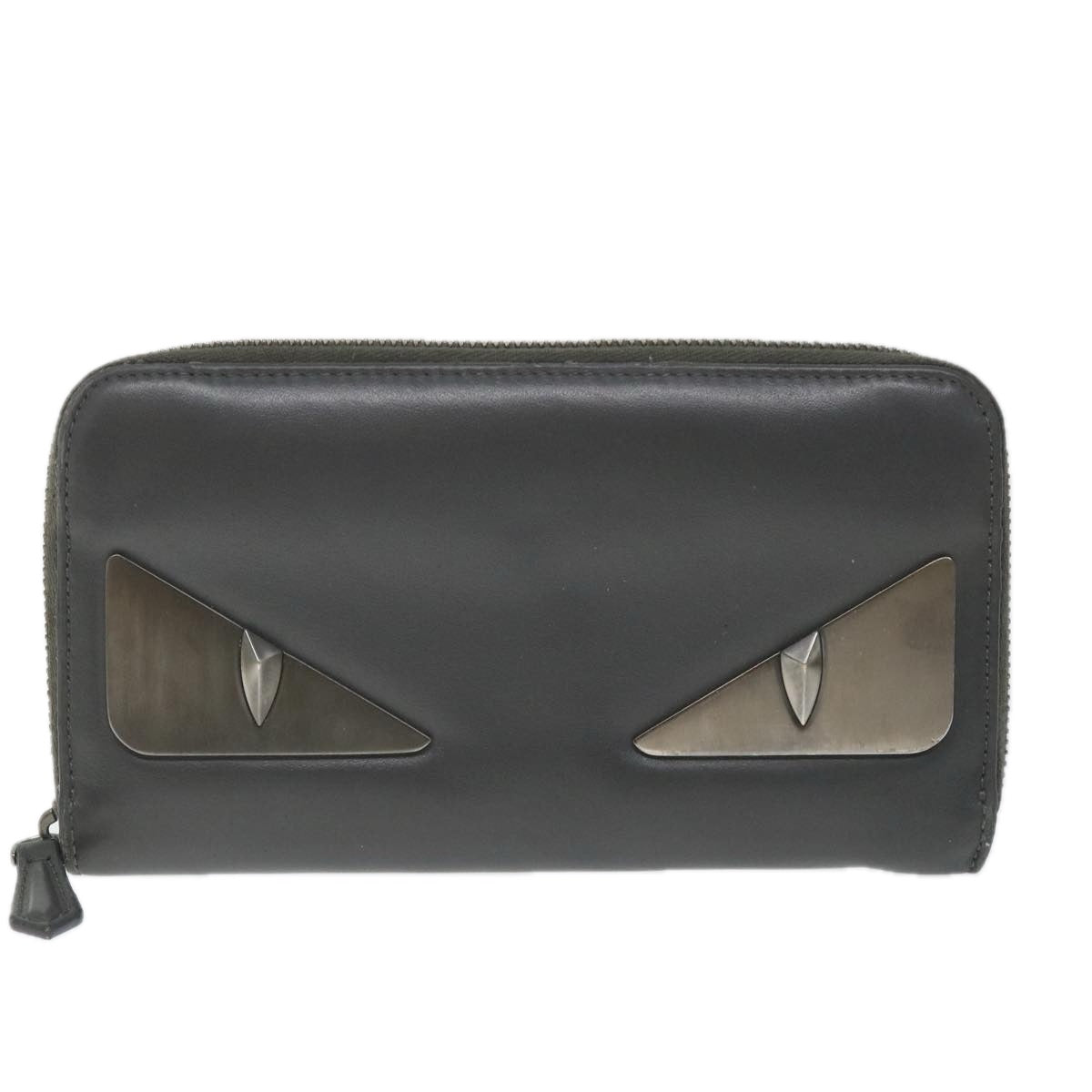 Luxury FendiLong Wallet Leather Grayhk904