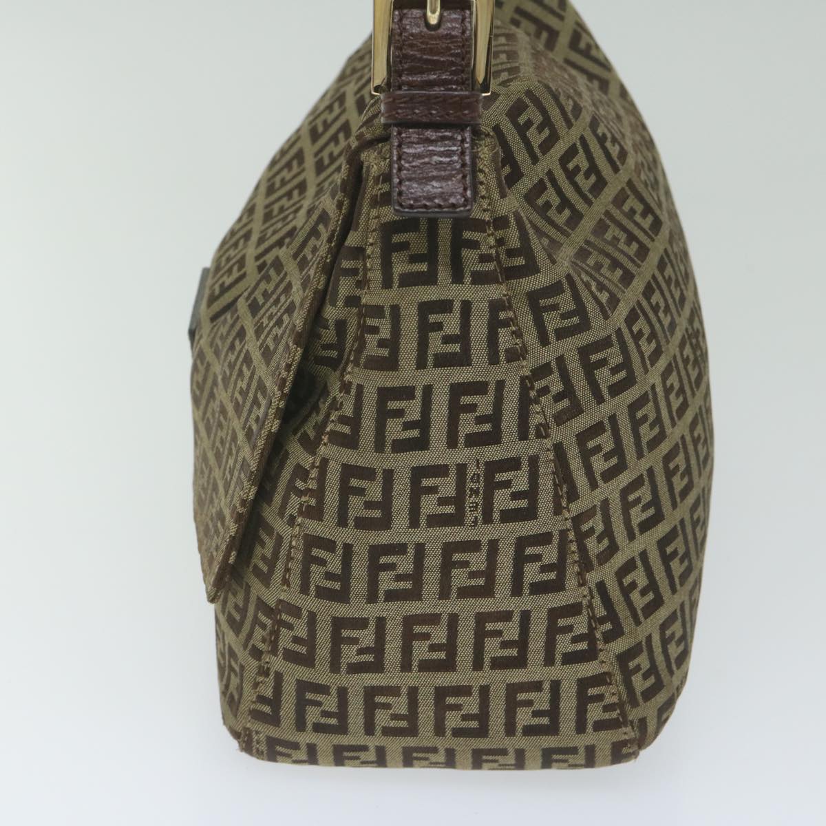 Luxury FendiZucchino Canvas Mamma Baguette Shoulder Bag Brownhk949