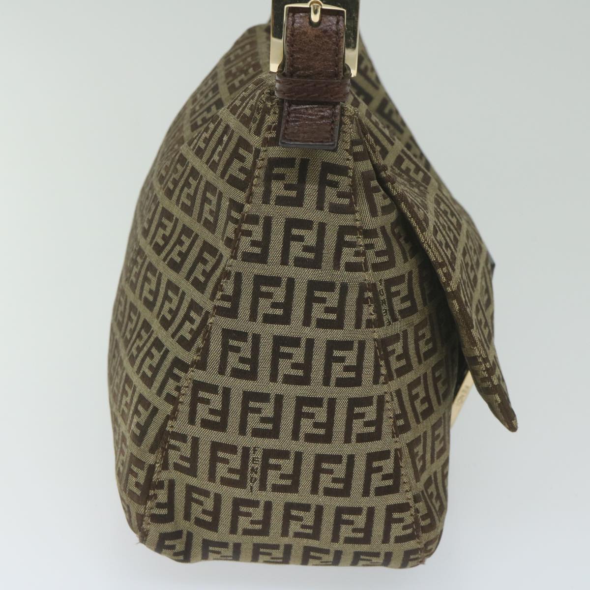 Luxury FendiZucchino Canvas Mamma Baguette Shoulder Bag Brownhk949
