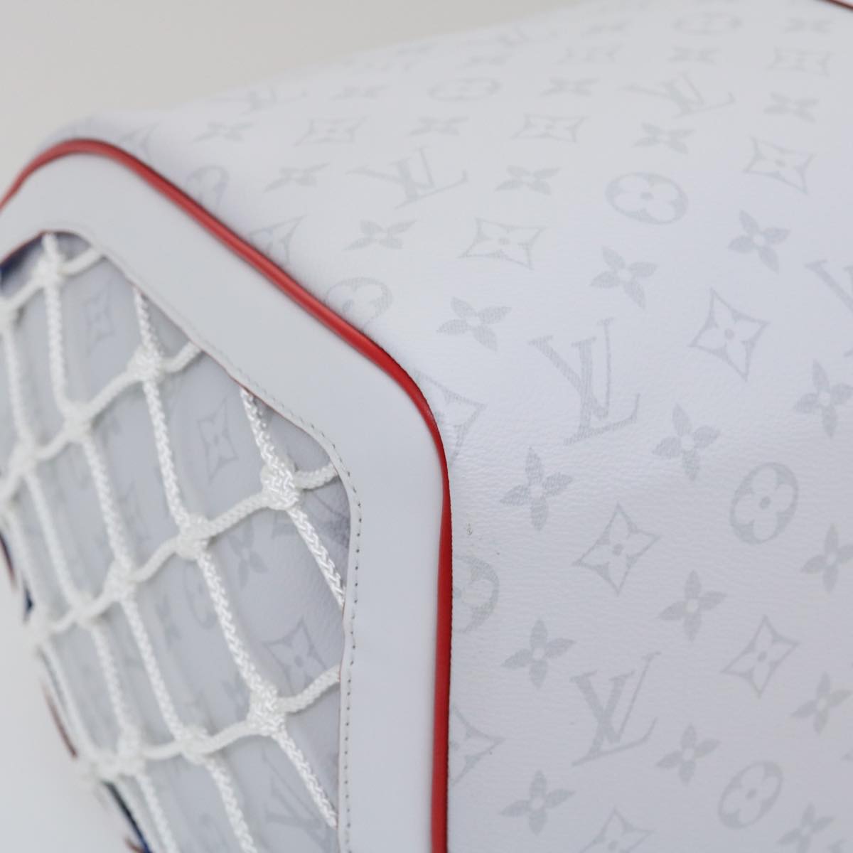 LOUIS VUITTON Monogram Keepall 55 Boston Bag White M45586 LVxNBA hs1077S