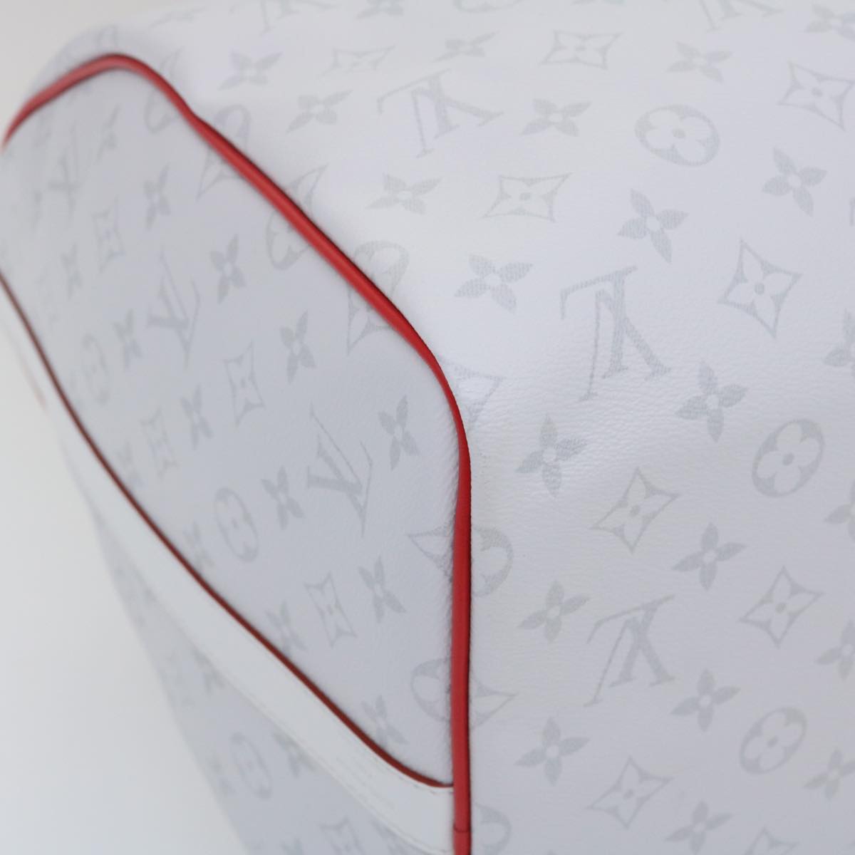 LOUIS VUITTON Monogram Keepall 55 Boston Bag White M45586 LVxNBA hs1077S
