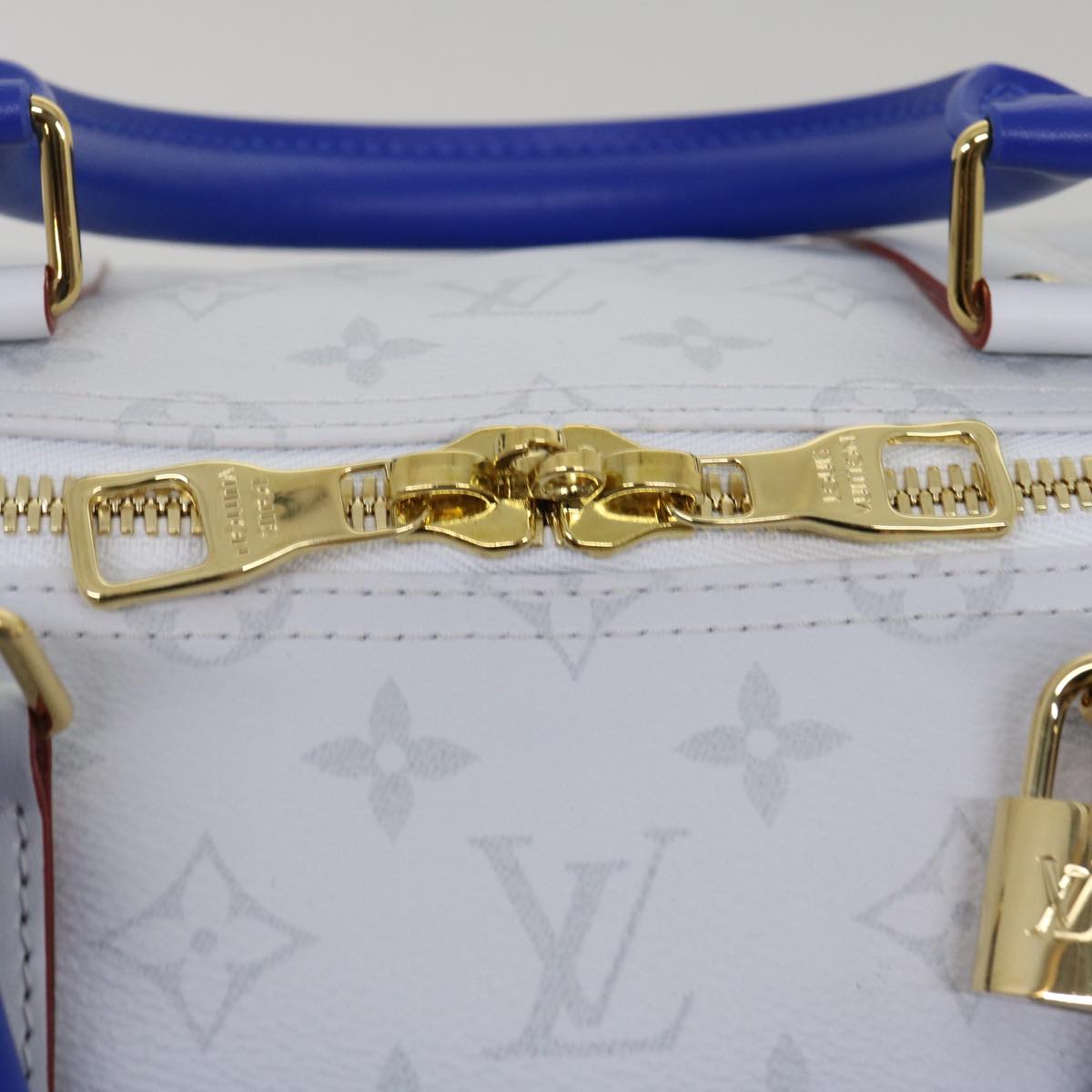 LOUIS VUITTON Monogram Keepall 55 Boston Bag White M45586 LVxNBA hs1077S