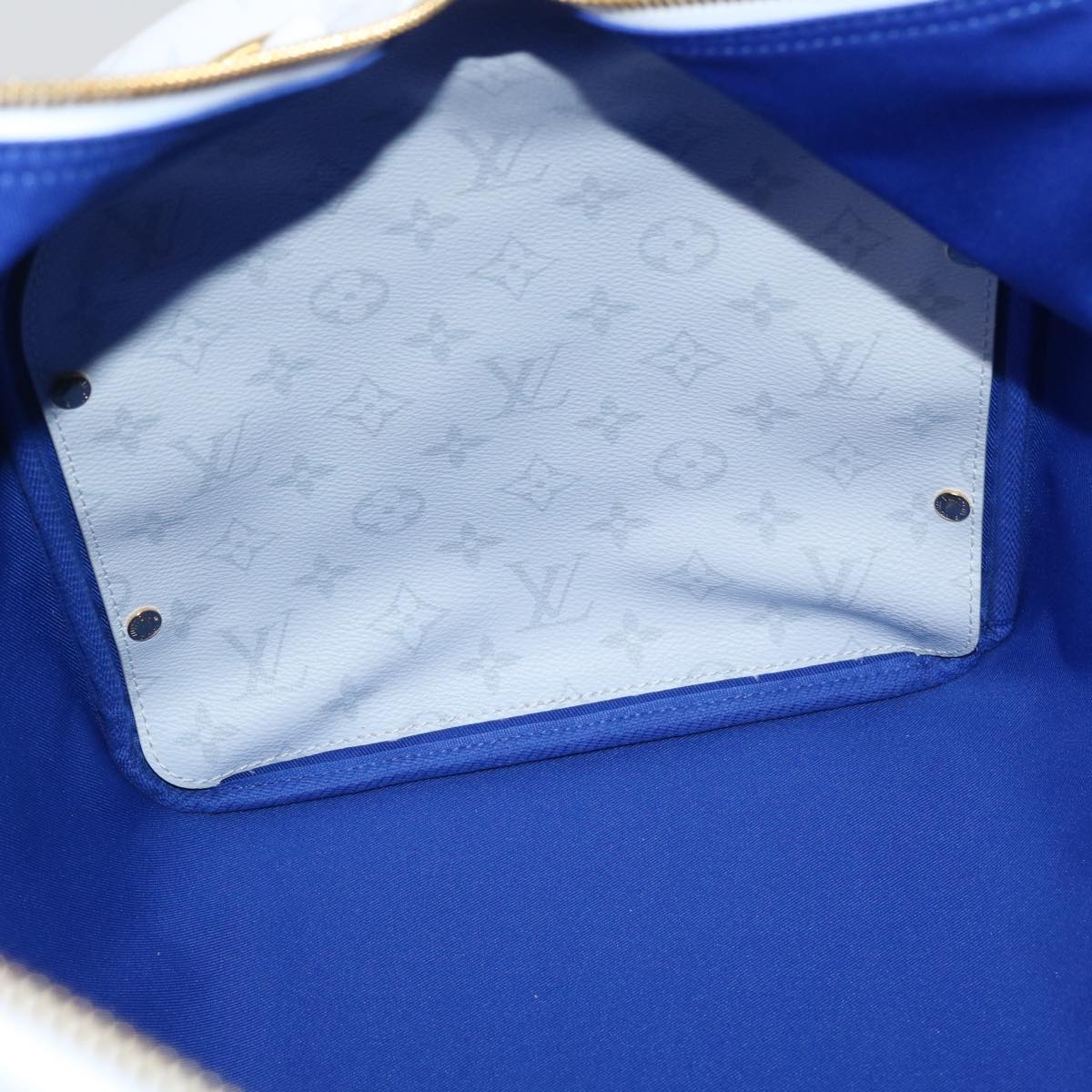 LOUIS VUITTON Monogram Keepall 55 Boston Bag White M45586 LVxNBA hs1077S