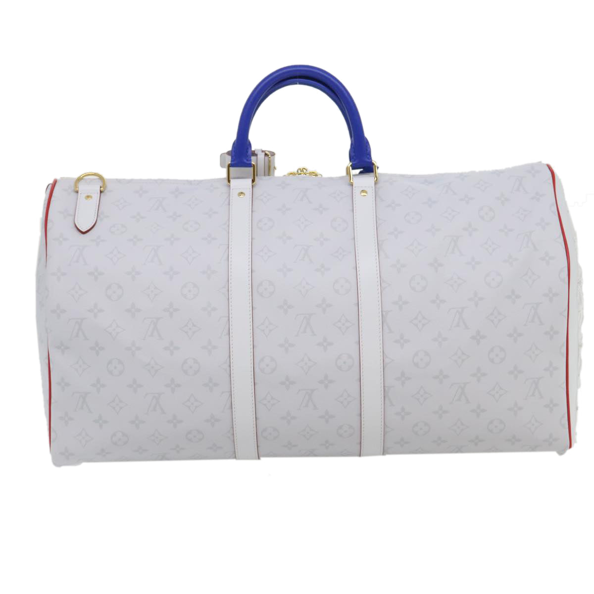 LOUIS VUITTON Monogram Keepall 55 Boston Bag White M45586 LVxNBA hs1077S