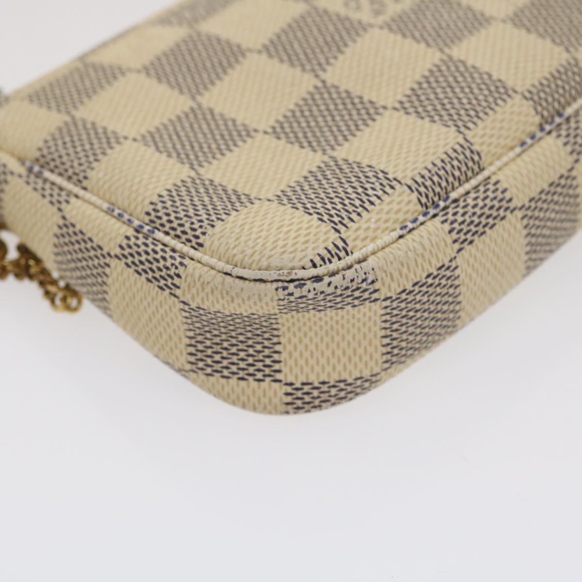 LOUIS VUITTON Damier Azur Mini Pochette Accessoires Pouch N58010 LV  hs1088