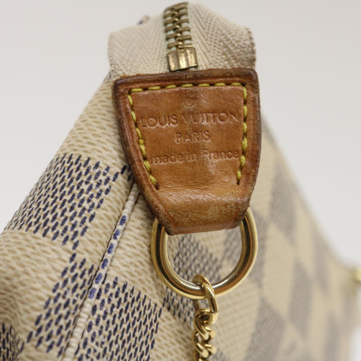 LOUIS VUITTON Damier Azur Mini Pochette Accessoires Pouch N58010 LV  hs1088