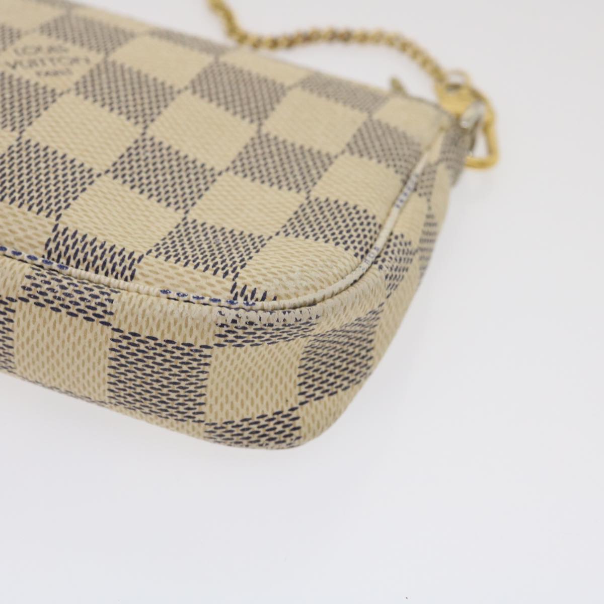 LOUIS VUITTON Damier Azur Mini Pochette Accessoires Pouch N58010 LV  hs1088