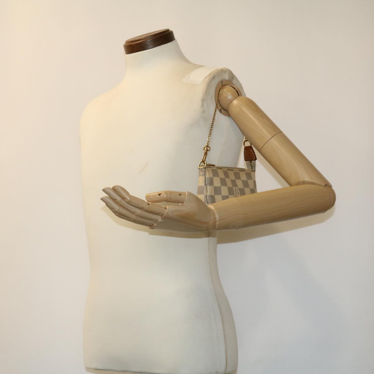 LOUIS VUITTON Damier Azur Mini Pochette Accessoires Pouch N58010 LV  hs1183