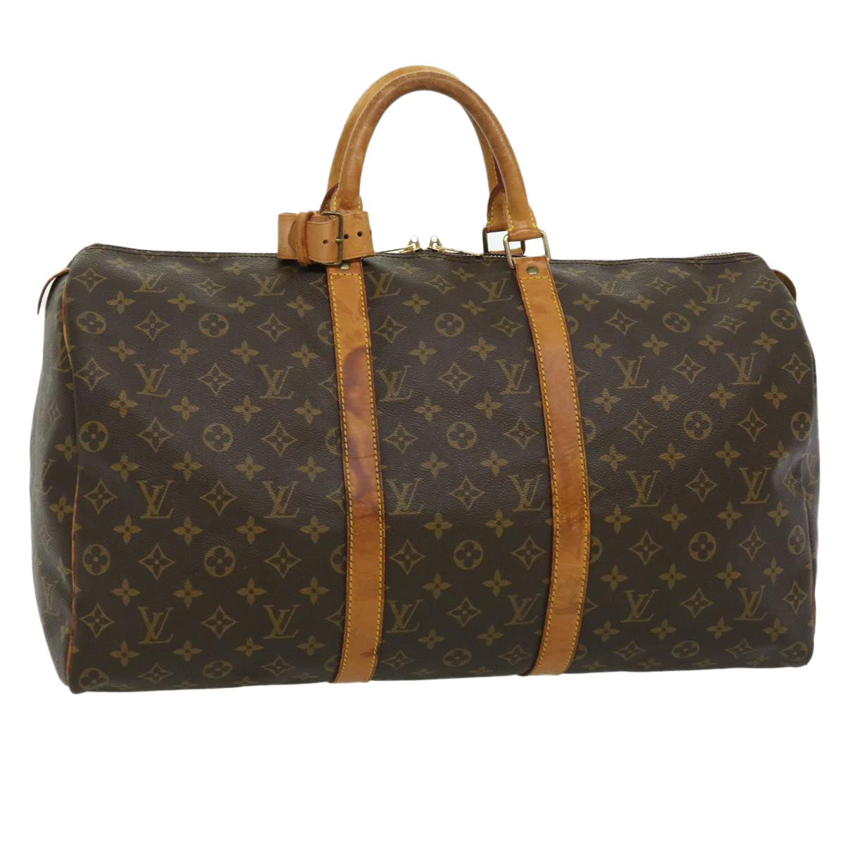 LOUIS VUITTON Monogram Keepall 50 Boston Bag M41426 LV hs1199