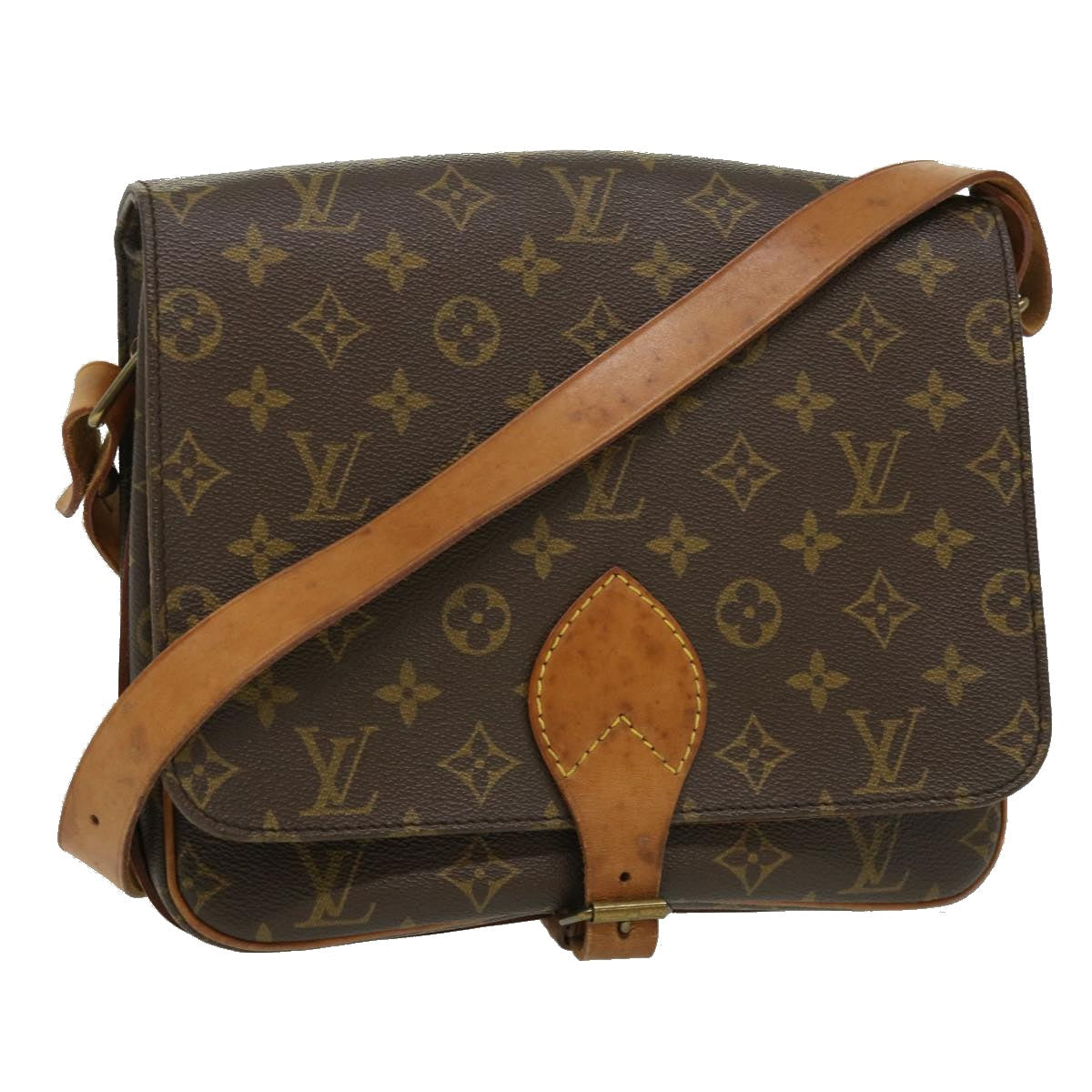 LOUIS VUITTON Monogram Cartouchiere GM Shoulder Bag M51252 LV hs1277