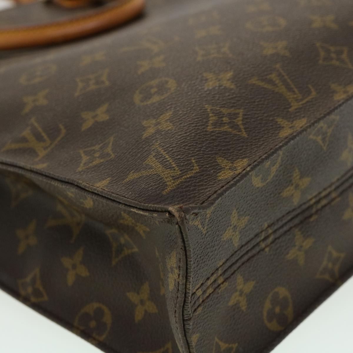 LOUIS VUITTON Monogram Sac Plat Hand Bag M51140 LV hs1287