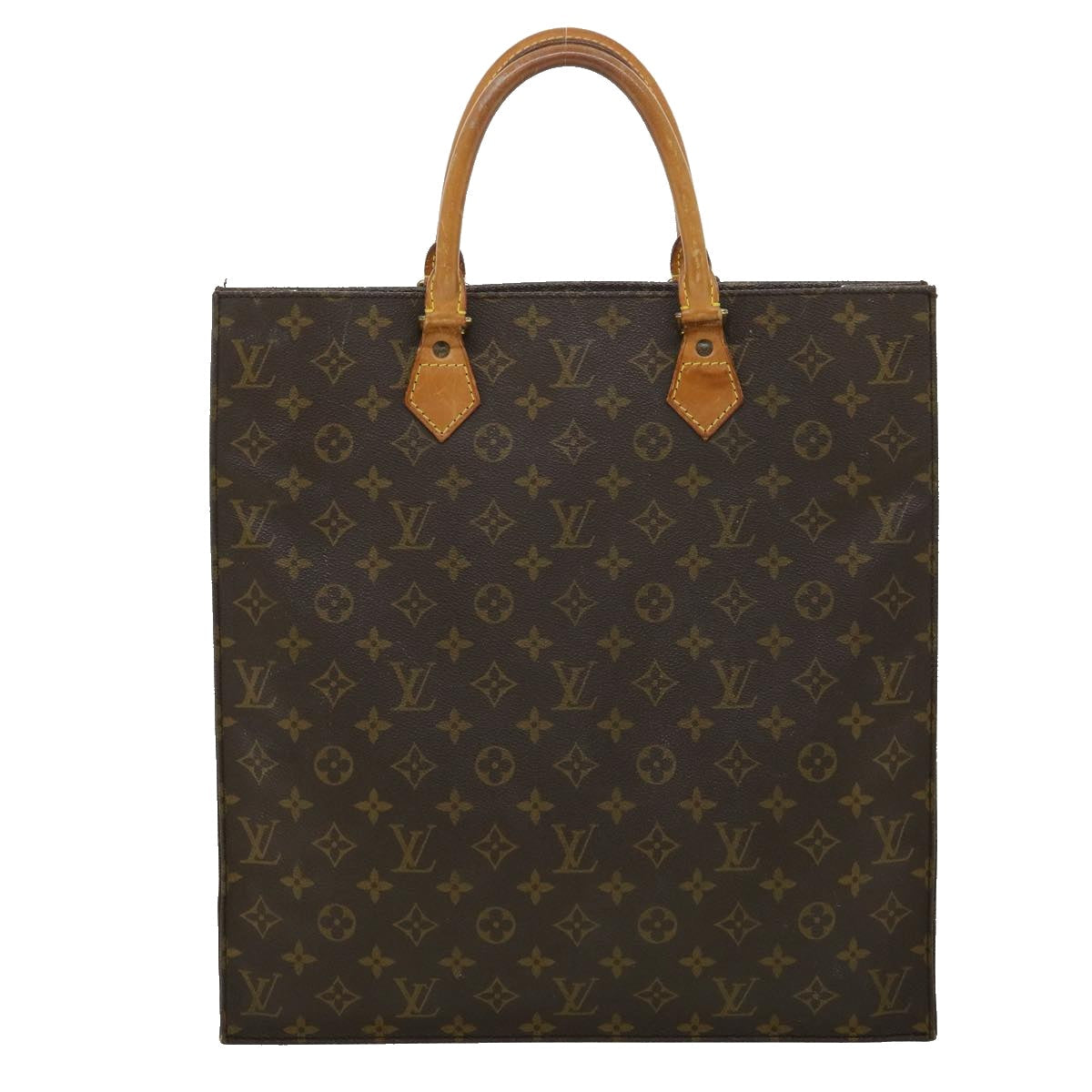 LOUIS VUITTON Monogram Sac Plat Hand Bag M51140 LV hs1287