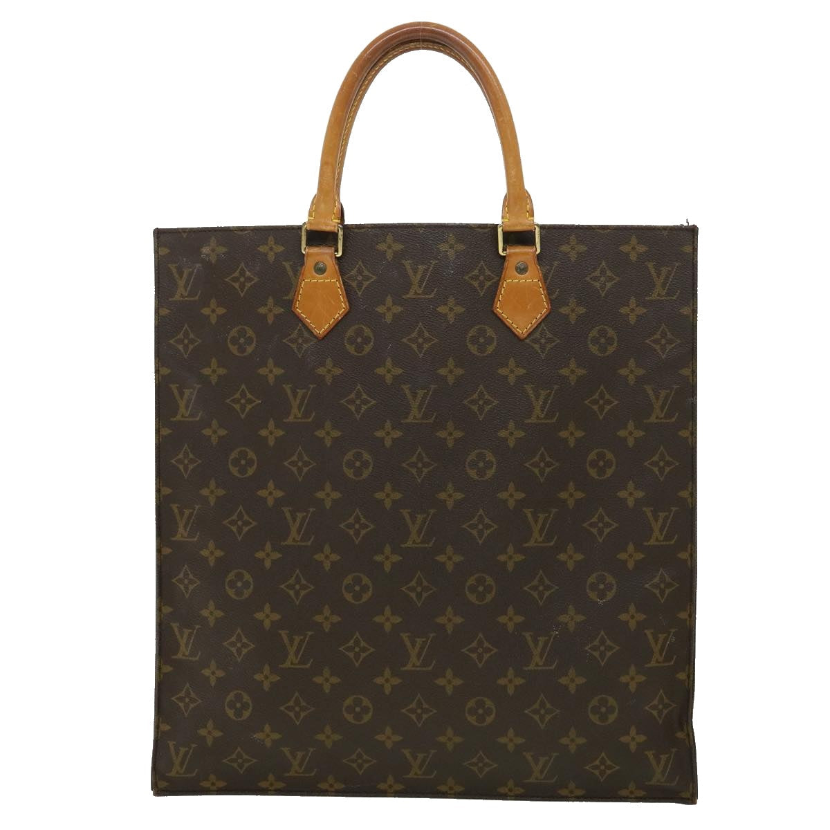LOUIS VUITTON Monogram Sac Plat Hand Bag M51140 LV hs1287