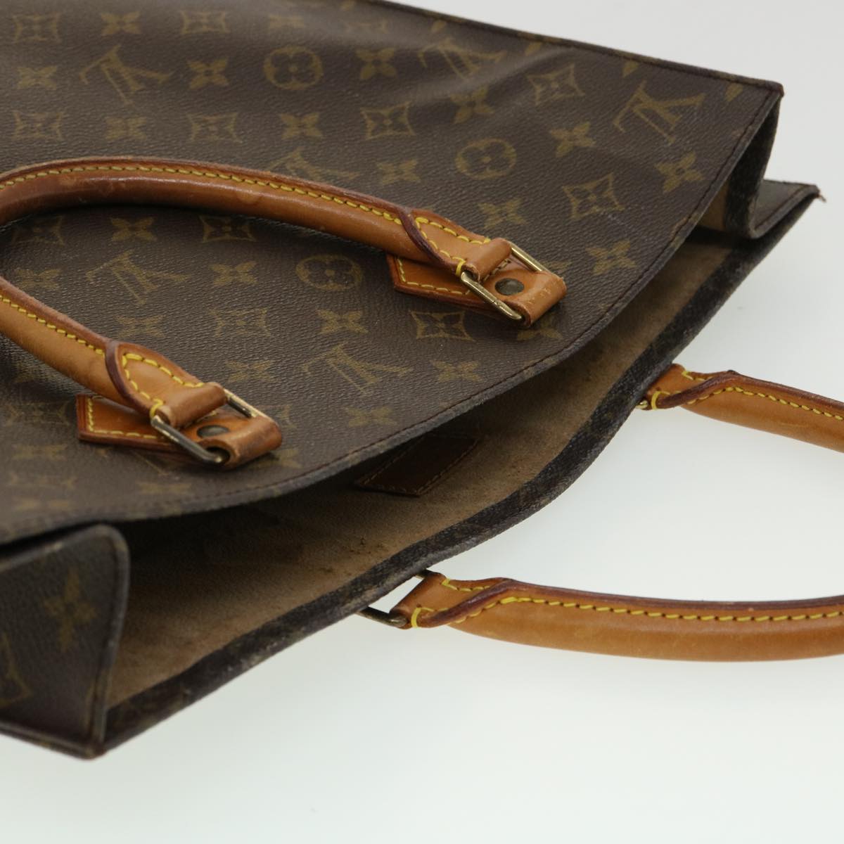 LOUIS VUITTON Monogram Sac Plat Hand Bag M51140 LV hs1287