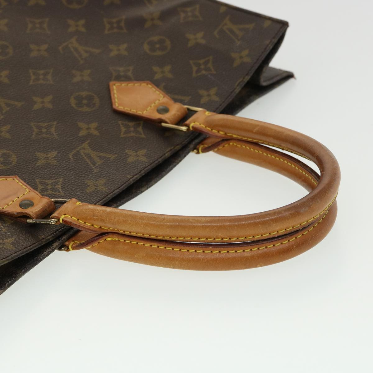 LOUIS VUITTON Monogram Sac Plat Hand Bag M51140 LV hs1287