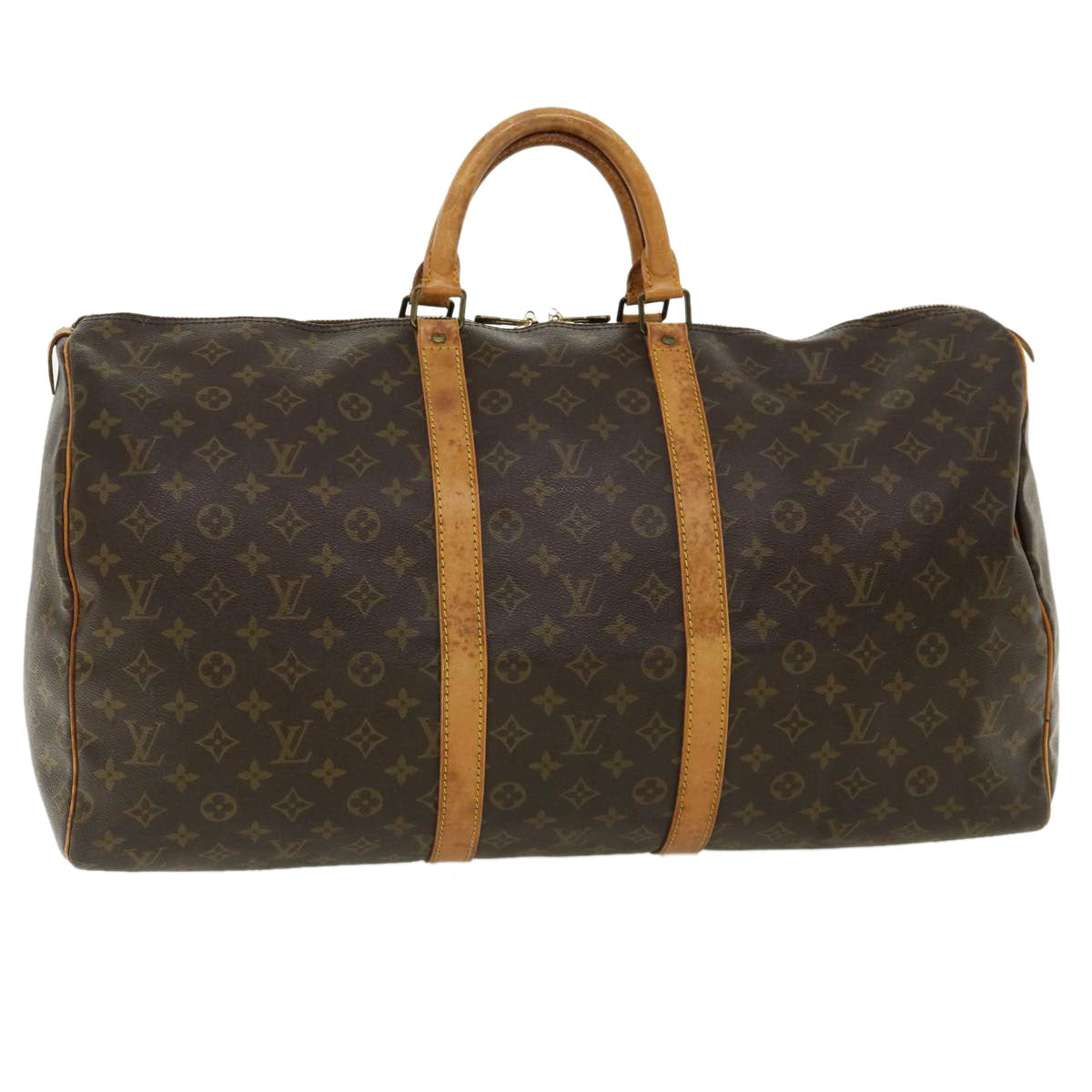 LOUIS VUITTON Monogram Keepall 55 Boston Bag M41424 LV hs1292