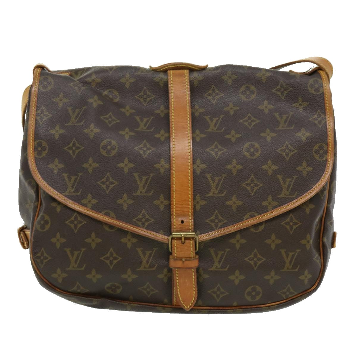 LOUIS VUITTON Monogram Saumur 35 Shoulder Bag M42254 LV hs1346