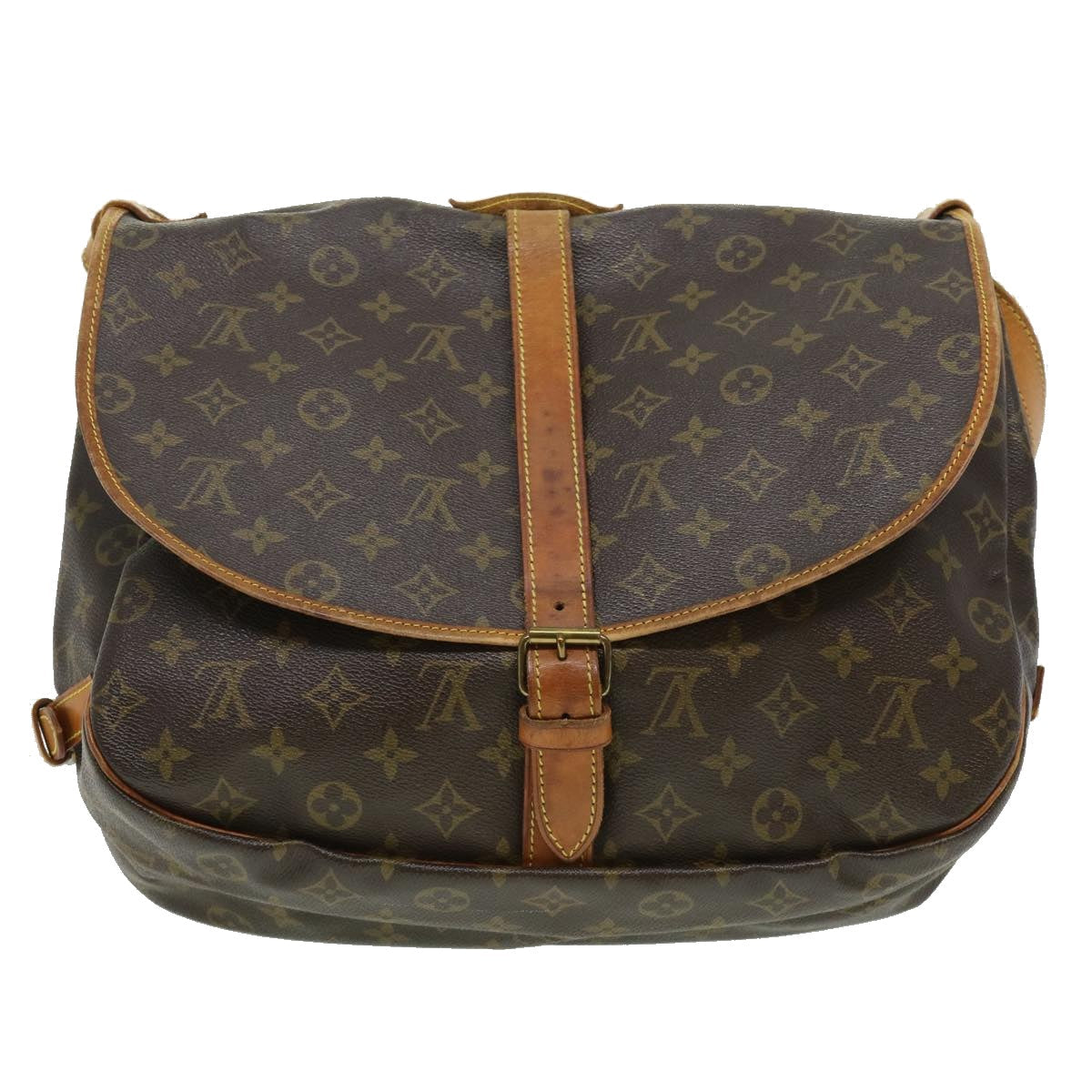 LOUIS VUITTON Monogram Saumur 35 Shoulder Bag M42254 LV hs1346