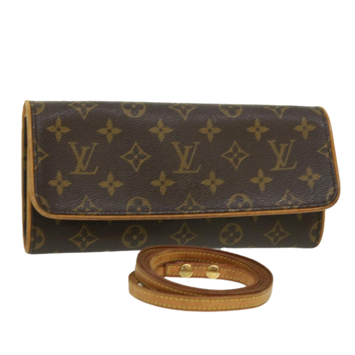 LOUIS VUITTON Monogram Pochette Twin GM Shoulder Bag M51852 LV hs1394