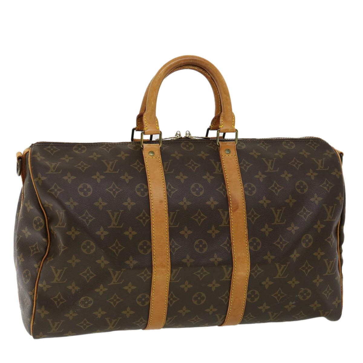 LOUIS VUITTON Monogram Keepall Bandouliere 45 Boston Bag M41418 LV hs1478