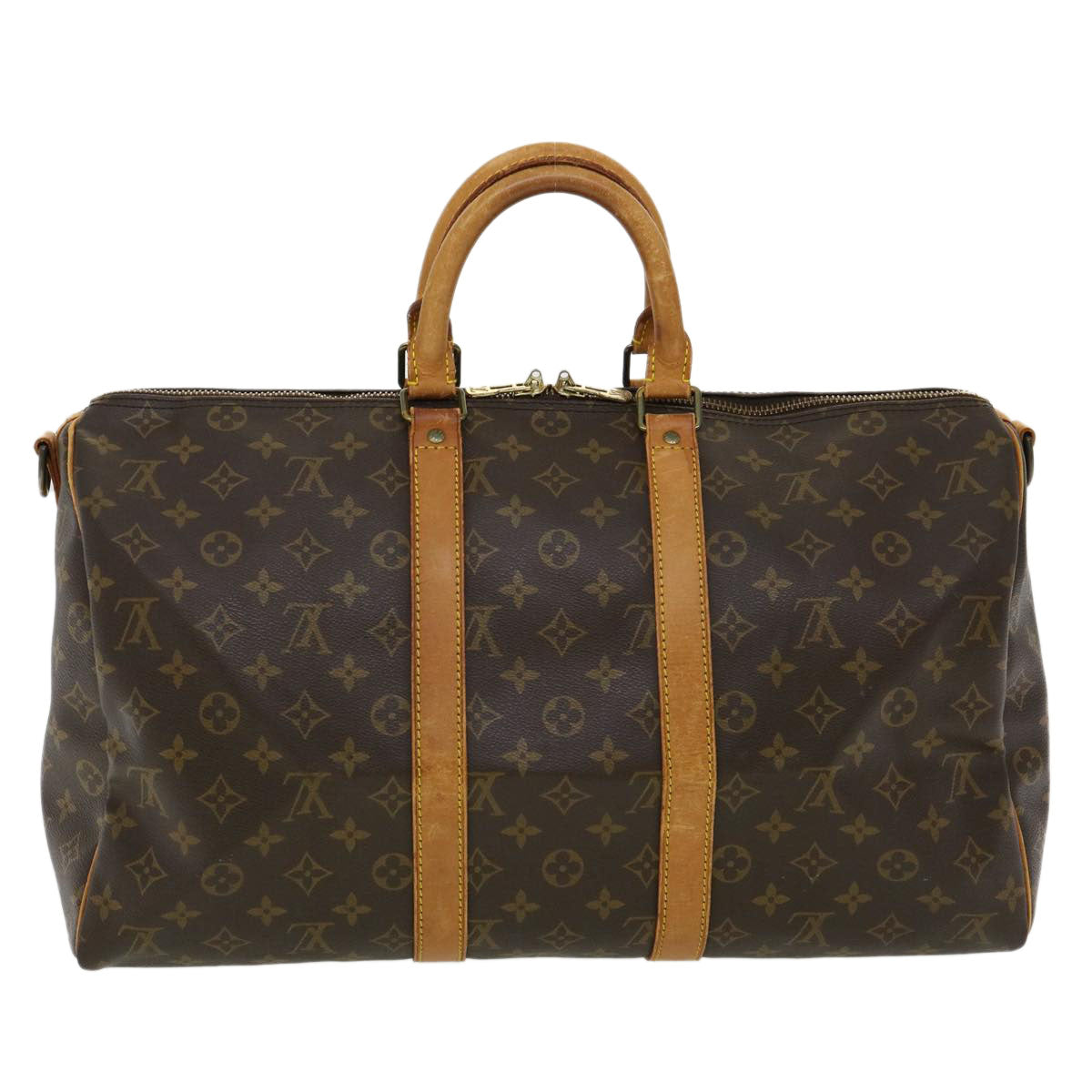 LOUIS VUITTON Monogram Keepall Bandouliere 45 Boston Bag M41418 LV hs1478