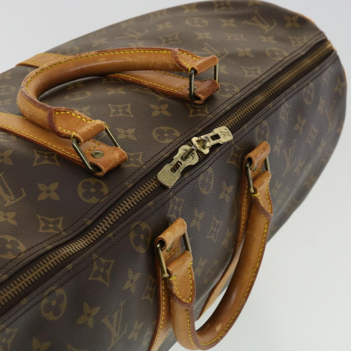 LOUIS VUITTON Monogram Keepall Bandouliere 45 Boston Bag M41418 LV hs1478