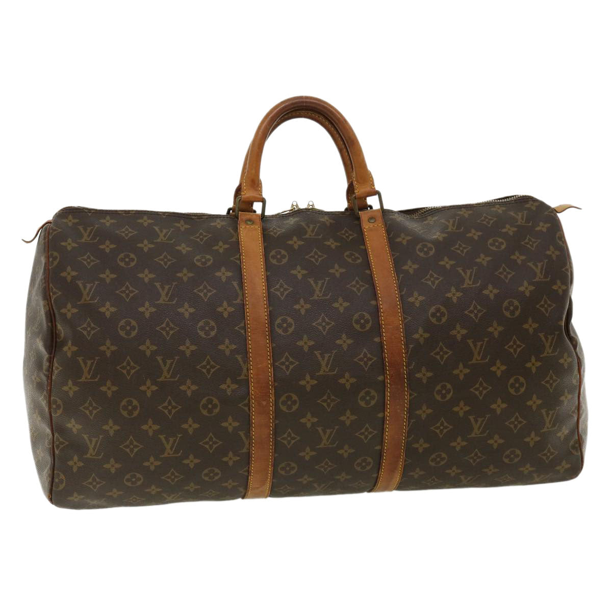 LOUIS VUITTON Monogram Keepall 55 Boston Bag M41424 LV hs1588