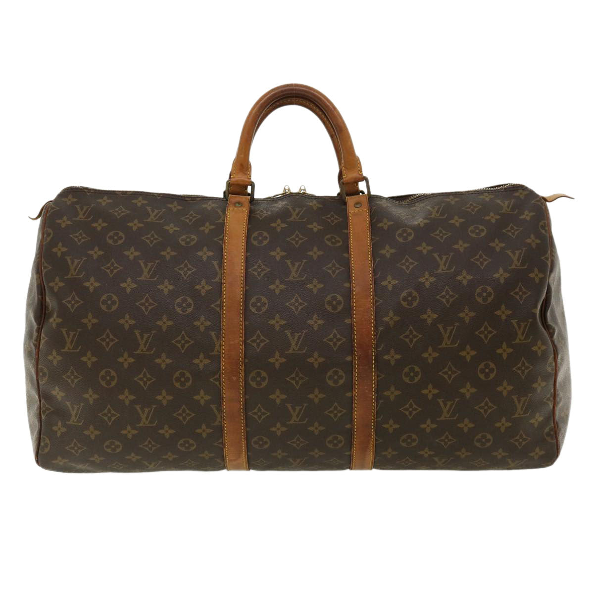LOUIS VUITTON Monogram Keepall 55 Boston Bag M41424 LV hs1588