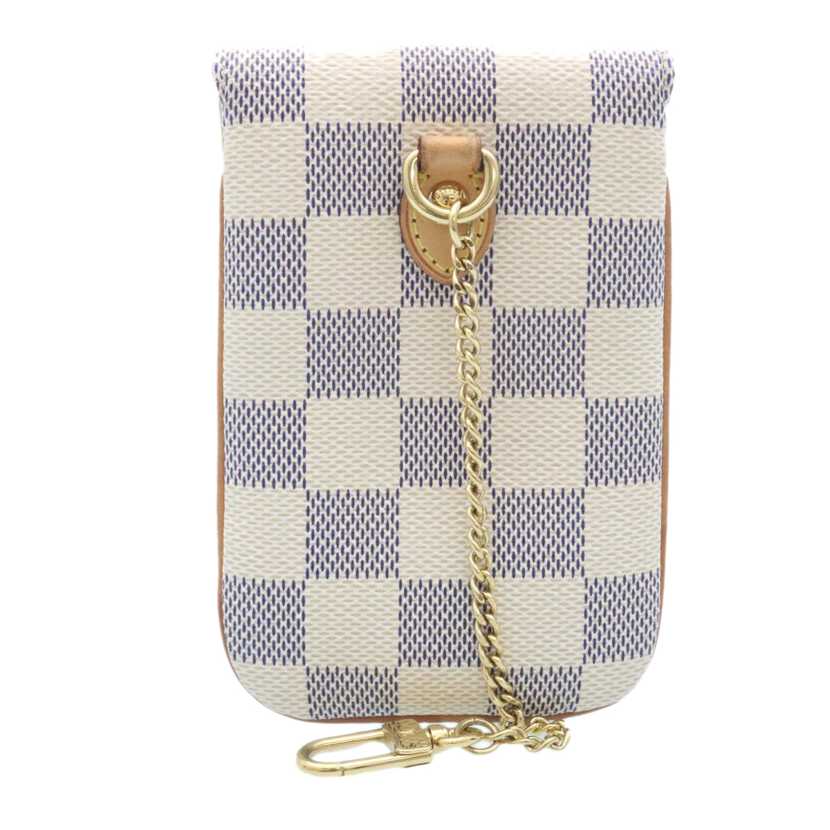 LOUIS VUITTON Damier Azur Etui Telephonne MM Cell Phone Case LV hs448