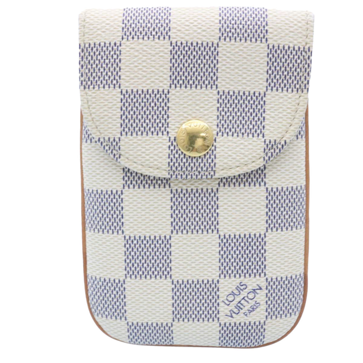 LOUIS VUITTON Damier Azur Etui Telephonne MM Cell Phone Case LV hs448