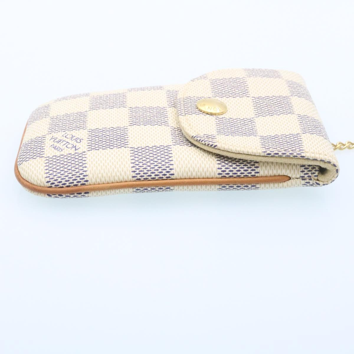LOUIS VUITTON Damier Azur Etui Telephonne MM Cell Phone Case LV hs448