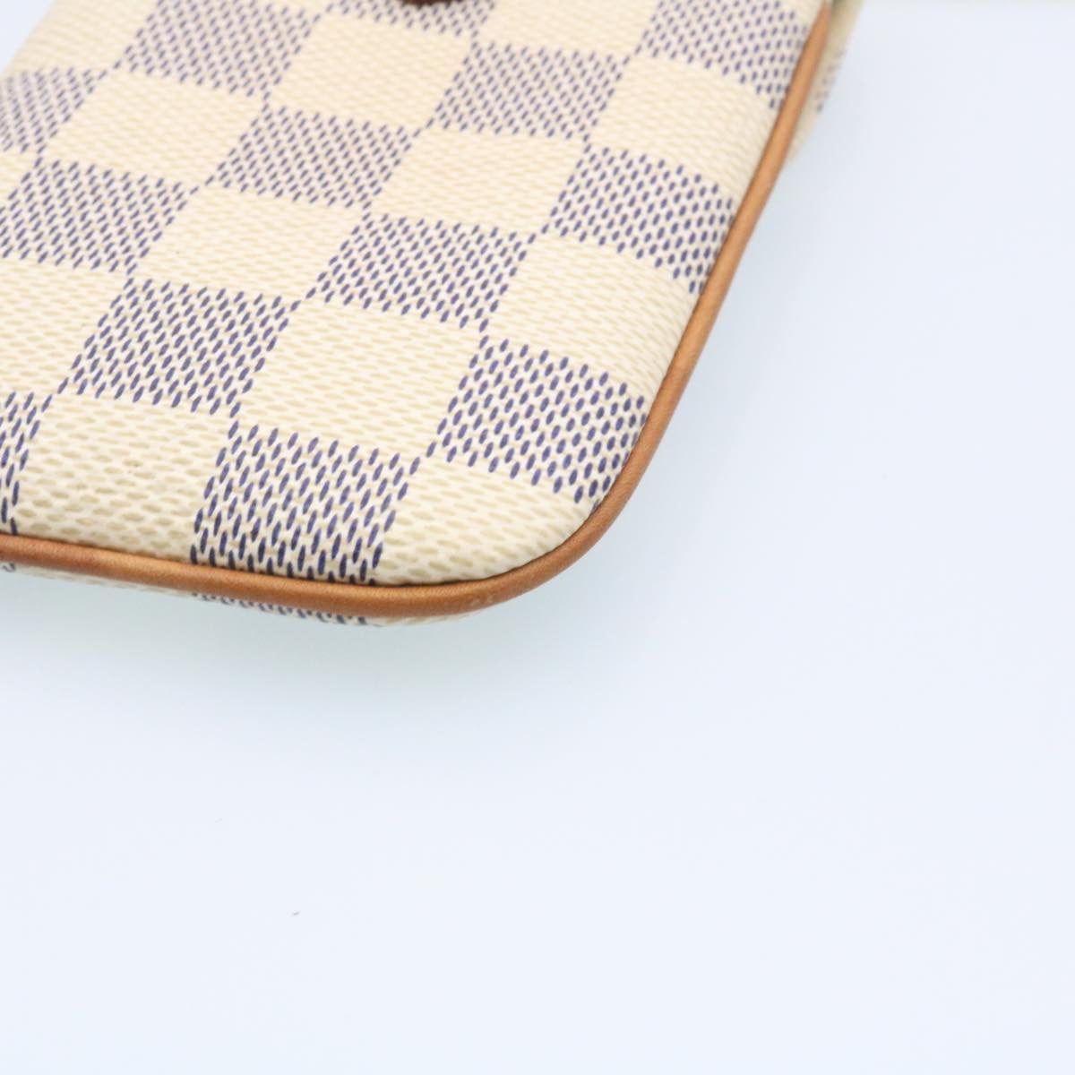 LOUIS VUITTON Damier Azur Etui Telephonne MM Cell Phone Case LV hs448