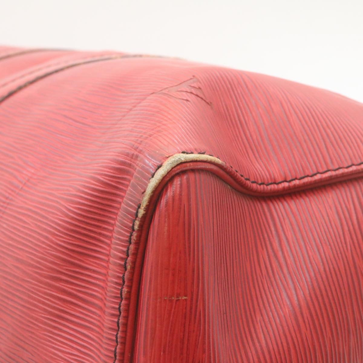 LOUIS VUITTON Epi Keepall 45 Boston Bag Red M42977 LV hs667