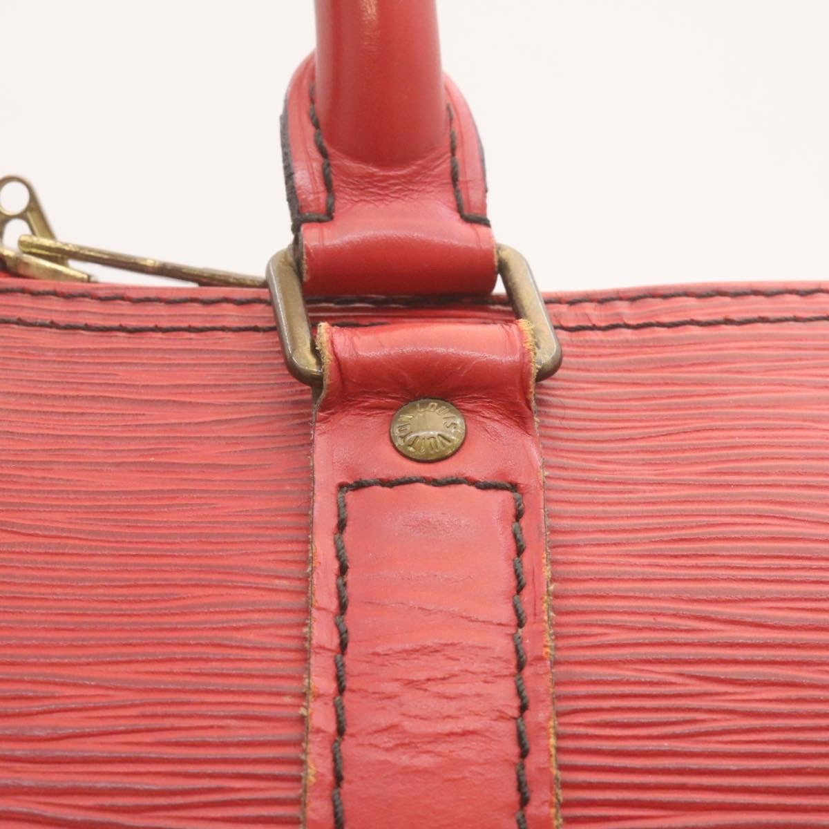 LOUIS VUITTON Epi Keepall 45 Boston Bag Red M42977 LV hs667